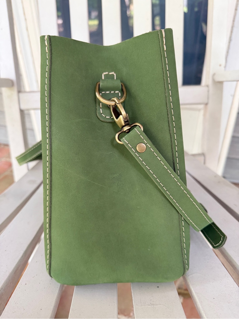 Portland leather goods butterfly bucket bag in succulent- FINAL PRICE DROP - Picture 5 of 12